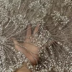 Luxury Floral Design Fabric Handmade Embroidery Tulle Lace Full Beads Sequin For Sewing High-end New Women Wedding Dress
