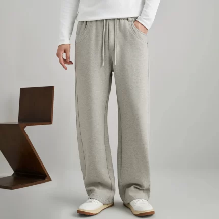 Men Autumn Winter Streetwear Fashion Thicken Straight Loose Casual Sport Pants Cityboy Trousers Joggers Sweatpants