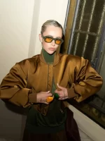 Cotton-padded pilot jacket, retro modern punk style, wide-sleeved short women's jacket, 2025 winter new style - Image 6