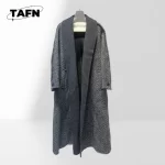 Women's Autumn Coat with Adjustable Waist Fashionable Women's Lapel Trench Coat Women's Korean Casual Trench Jacket AK1223