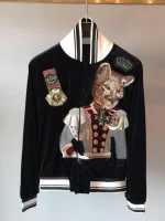 Fashion Autumn Winter Men's Women's Jackets Slim-Fit Embroidered Long Sleeve Jackets Stand Collar Baseball Uniform Jacket Coats - Image 3