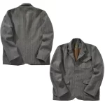 American Retro Herringbone Thick 50% Wool Jacket for Men Casual Blazer Single-Breasted Overcoat Stand Collar Heavyweight - Image 2