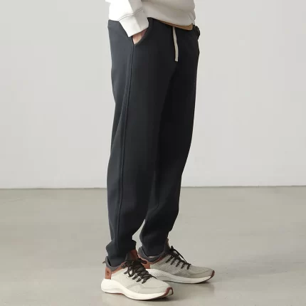 Autumn Winter New American Retro Thick Knitted Sweatpants Men's Simple Elastic Waist Drawstring Sport Casual Ankle-tied Pants