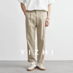 2025 New Lyocell Straight Drape Casual Pants Men's Spring New All-match Loose Suit Pants Fashionable High-end Pants - Image 2