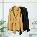 2024 Women's Fashion Autumn New Heavy 30MM 100% Natural Mulberry Silk Long Sleeve Commuter Versatile Retro Windbreaker - Image 2