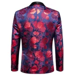 Hi-Tie Jacquard Floral Mens Suit Vest Shawl Lapel Tuxedo Blazers Sleeveless Jacket WaistcoatTie Hanky Cufflinks Wedding Business - Image 3