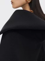 TWOTWINSTYLE Solid Loose Spliced Zipper Fashion Jackets for Women Lapel Long Sleeves Patchwork Lace Up Casual Jacket Female New - Image 3