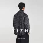 Fashion Men's Lapel Jacquard Wool Jacket 2025 Winter New Loose Casual Trendy Wool Coat - Image 2