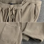 915# Autumn New American Retro Chenille Knitted Sweatpants Men's Simple Heavyweight Loose Straight Casual Sports Youth Pants - Image 4