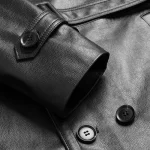 Men's Genuine Cowhide Leather Trench Coat Long Youth Handsome Belted Suit Collar Jacket for Autumn Winter 6XL - Image 5