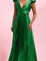 Lady Temperament Backless Bandage Dresses Fashion Bronzing Sleeveless Hollow Evening Dress Luxury Solid High Waist Banquet Dress - Image 4