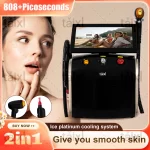 2 in 1 Diode Laser Hair Remova Ice Painless Alexandrite Picosecond Laser Tattoo Removal Multi-function cooling system beauty - Image 2
