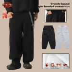 ZODF Hip Hop Winter Man 350gsm Fleece Straight Pants Unisex High Street Loose Fit Sport Warm Trousers Brand Design HY0035 - Image 3