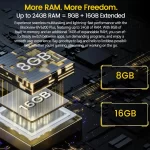 Blackview BV6200 Plus Rugged Phone 11000mAh 6.56'' HD+ Display 8GB 256GB Mobile Phone 16MP Android 14 Cell Phone Fingerprint NFC - Image 2