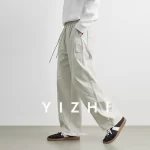 Fashion Men's Outdoor Climbing Cargo Pants Men's Autumn High Street Cool Pleated Paratrooper Loose Sports Casual Trousers Pants - Image 2