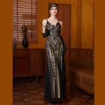 1920s Vintage Great Gatsby Party Flapper Dress Beaded Sequin Dresses Prom Wedding Women Summer Tassels Sleeveless Evening Dress - Image 3