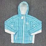 2025 Mertra Jacket Streetwear Daily Casual Hooded Windbreaker Fashionable Bevel Zipper Checkered MERTRA Jackets Outerwear - Image 2