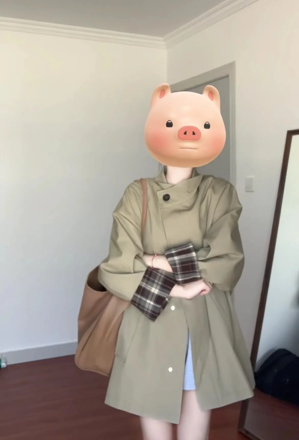 kf-S66346cfcf0a74a6fa99944b430fa5b409 British Style Retro Plaid Color Block Coat Trench Coat Oversize Lazy Women's Autumn New Arrival 2025 Loose Fit Coat - Image 1