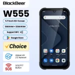 Global Version UNIWA W555 4G NFC Smartphones Android 12 3G+32G 5.71 Inch Quad Core Mobile Phones 4000mAh 13MP Rear Camera PTT