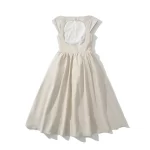 YENKYE High Street Women Sexy Backless Pleated Swing A-line Midi Dresses Short Sleeve Low Waist Elegant Party Dress Black Robe - Image 5