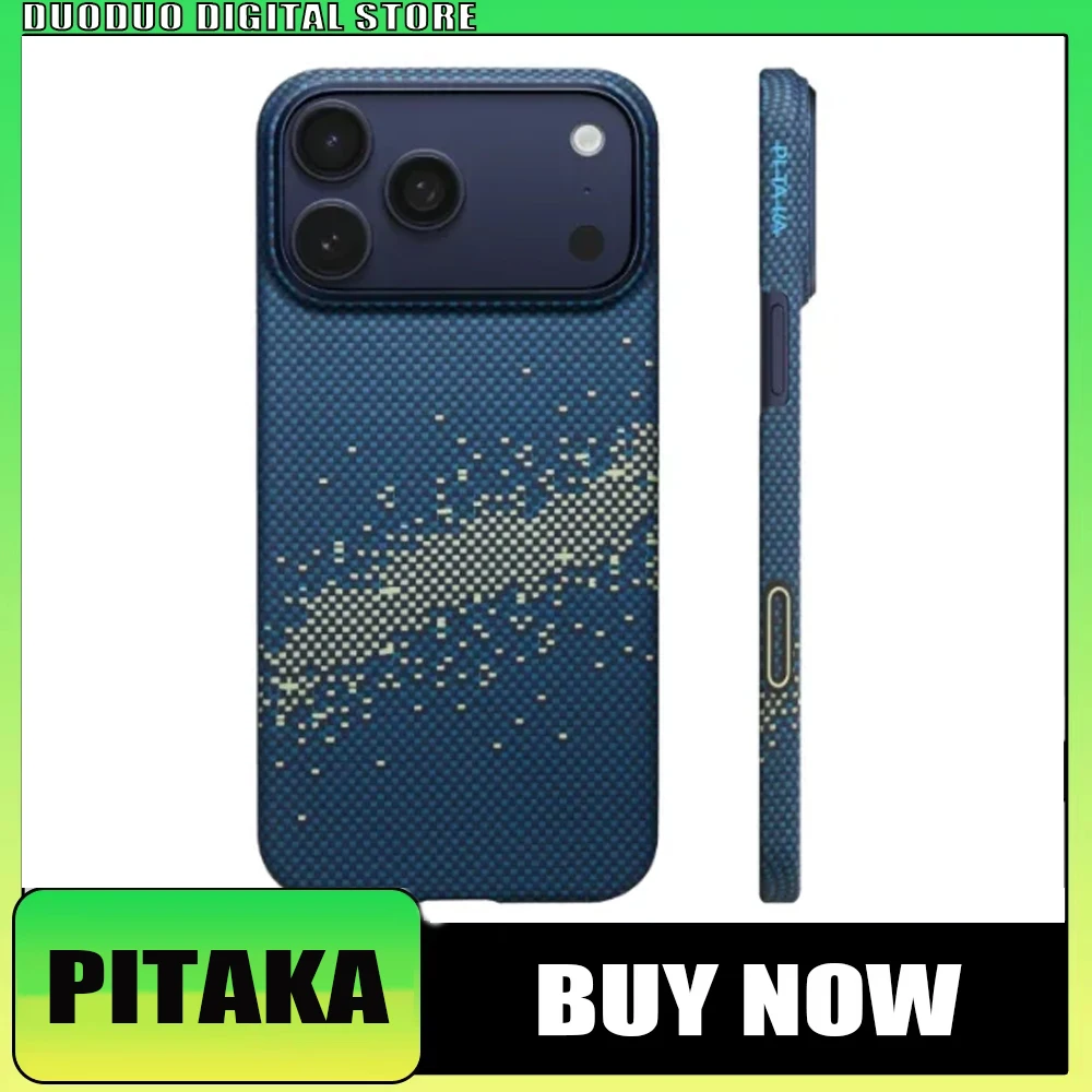 kf-S67d526dfd1c14f20850de8504c41a534C PITAKA Carbon Fiber Phone Cover For iPhone 17 PRO/Pro Max Protective Case Magnetic Protective Case Supports Wireless Charging - Image 1