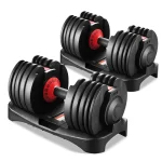 Factory Direct Sales Wholesale Cheapest Adjustable Gym Dumbbells Set 24kg Sport Round Dumbbell for Exercise