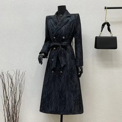 Double-Breasted Temperament Women's Trench Coat 2025 New Spring Autumn Light Luxury High-Quality Fashion Women Trench Coat H698