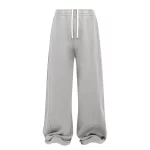 European and American Snowflakes Washed Ultra Baggy Sweatpants Vintage Raw Edges Drawstring Elastic Waist Athletic Joggers - Image 3