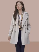 Windbreaker Women Mid length Short stature 2025 Spring and Autumn Female New British Style Coat Coat Fashionable and Fashionable