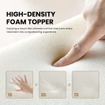 Lash Bed Topper Mattress and Cover Wave Lash Bed Beauty Salon Mattress Eyelash Foam Spa Beauty Bed Curved Topper - Image 4