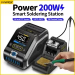 FNIRSI DWS-200 Soldering Station 200W C210 C245 Solder Iron Handle With Soldering Helping Hand Electronic Welding Rework Station