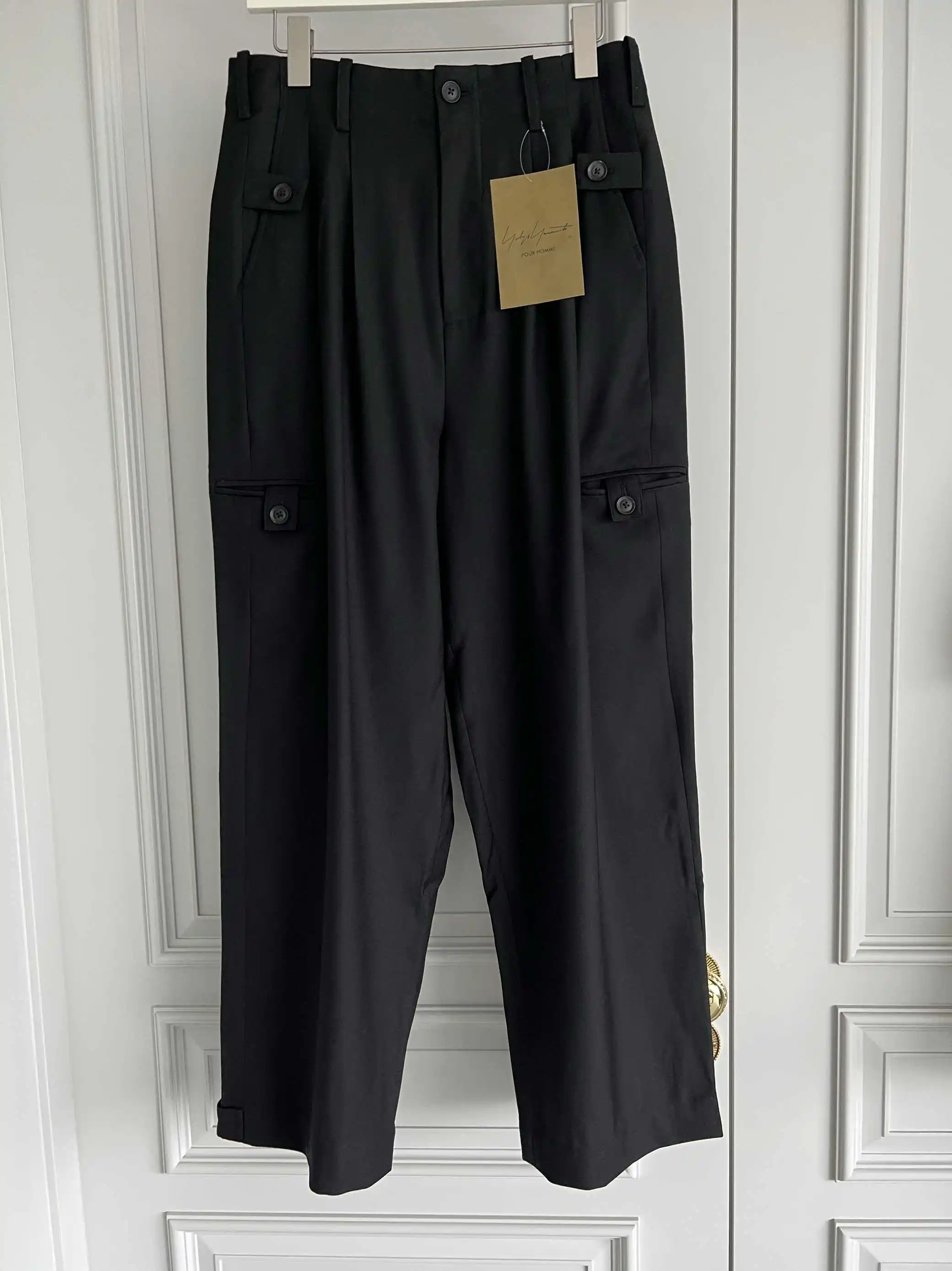 kf-S7275590f87414cbe8398622aeff3f7fe4 TOP-YAMAMOTO original design men's formal straight loose casual long pants, solid color, versatile, no ironing, anti-wrinkle - Image 1