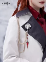 MiHoYo Game Genshin Impact Frost Flame Fatui Harbinger Long Coat Executive Officer Trench Cosplay Costume Windcheater for Women - Image 2