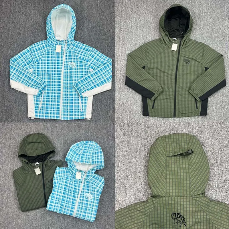 kf-S774060fb848d49b5871b4df6082a5e8dE 2025 Mertra Jacket Streetwear Daily Casual Hooded Windbreaker Fashionable Bevel Zipper Checkered MERTRA Jackets Outerwear - Image 1