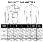 Fashionable men's formal suit jacket with a reflective effect under lighting, suitable for both casual and formal occasions. - Image 2