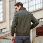 Men's casual jacket American flight jacket regular zip-collar jacket for men windproof and wear-resistant overalls jacket - Image 2