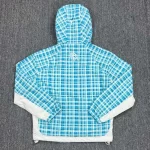 2025 Mertra Jacket Streetwear Daily Casual Hooded Windbreaker Fashionable Bevel Zipper Checkered MERTRA Jackets Outerwear - Image 3