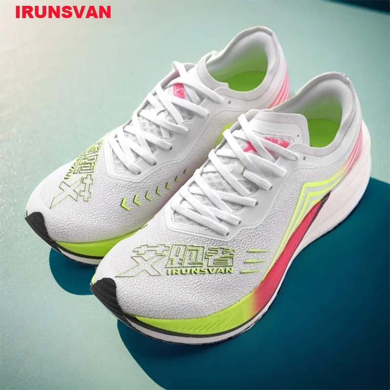 kf-S82251f68e0f74373b1817f2bd283f556w IRUNSVAN Marathon Cacing Carbon Plate Men's Running Shoes Ultra Light Shock Absorption Training Women's Sports Shoes - Image 1