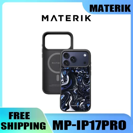 MATERIK Phone Case for IPhone 17pro/promax Art Pearl Mother of Pearl Style Magnetic Suction Phone Case Anti Drop Protective Case