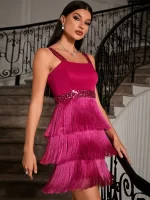 Sexy backless bodycon sequin slip summer dress women 2025 elegant tassel birthday mini party dress prom evening dresses vestidos - Image 6