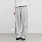 Men's American Casual Korean Sports Pants Spring Autumn Loose Straight Elastic Waist Wide Leg Fashion Men Casual Scimitar Pants - Image 2