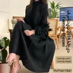 YUDX Hot Sales 2024 Summer New Pleated Formal Dresses for Women Mesh Petal Sleeve Solid Evening Party Long Maxi Dresses - Image 3