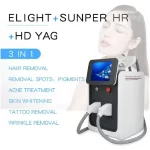 Three in One Semiconductor Laser OPT IPL Hair Removal Machine Portable ND Yag Laser Tattoo Removal Professional Beauty Laser Equ