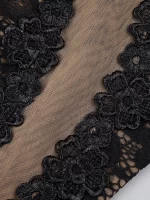 VC Lace Accent Maxi Dress High Neckline Cut-out Tulle Fabric Long Sleeves Floor Length Cocktail Party Evening Gowns - Image 6