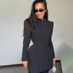 PUAL 2025 Spring New Women's Elegant Blazer - Korean Style Hourglass Silhouette Waist-Cinching Slim-Fit Suit Jacket, Office Work - Image 2