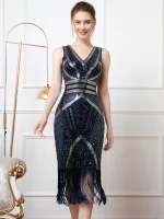 Sexy vintage bodycon maxi Sequin summer Dress women long prom evening Dresses woman vestido elegant luxury birthday party dress - Image 6