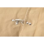 Autumn Winter Big Fur Collar Metal Buckle Washed Cotton Warm Cargo Jacket Men Women Streetwear Quilted Short Bomber Jacket Coat - Image 2