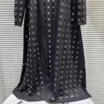 HKSH Spring Autumn New Women Long Trench Coat Heavy Craft Eyelet Hollow Out Sashes Elegant Windbreaker Punk Urban Jacket HK12271 - Image 5