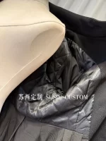 French Elegant High-End 3D Puff Sleeve Big Bow Double-Breasted High-Waist Belted Cotton Long Trench Coats Women Winter Jackets - Image 4