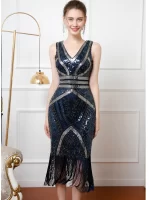Sexy vintage bodycon maxi Sequin summer Dress women long prom evening Dresses woman vestido elegant luxury birthday party dress - Image 3